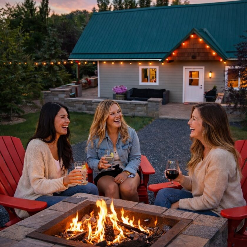 Friends getaway near Edmonton, Alberta