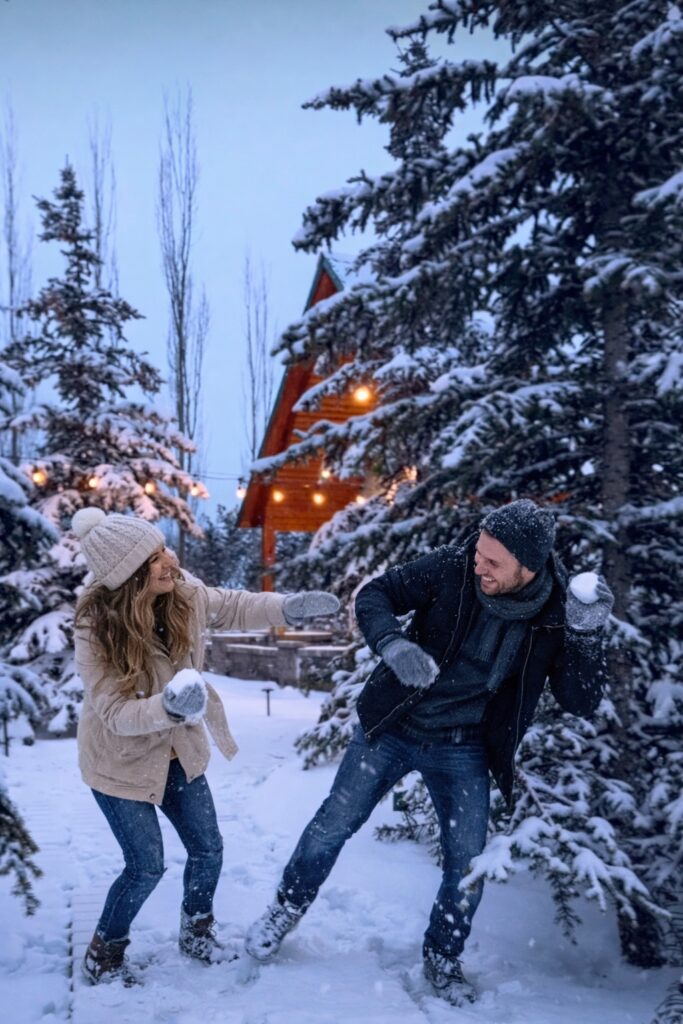 Winter cabin near Edmonton for couples