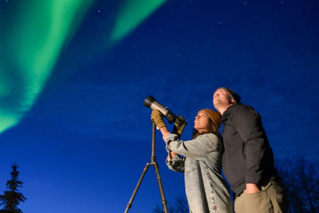 Northern Lights near Edmonton at Beaver Hills Retreat
